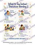 What to Say Instead: Transition Wording - Set 2