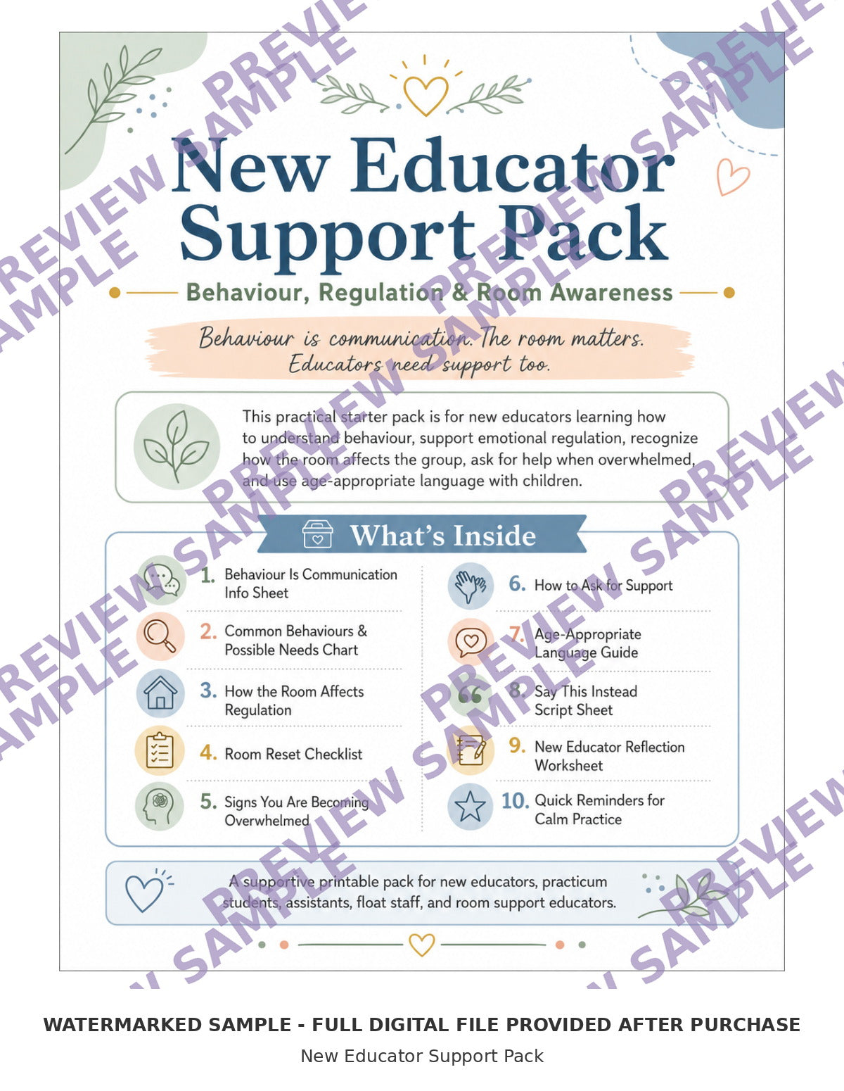 New Educator Support Pack