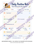 Parent Communication Note Template