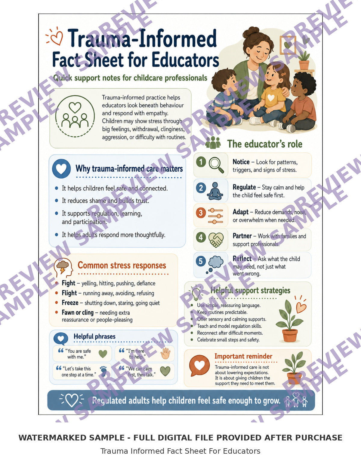 Trauma Informed Fact Sheet For Educators