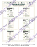 Pocket Reminder Cue Cards - 11-Card Educator Bundle