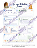 Incident Reflection Form - Blank