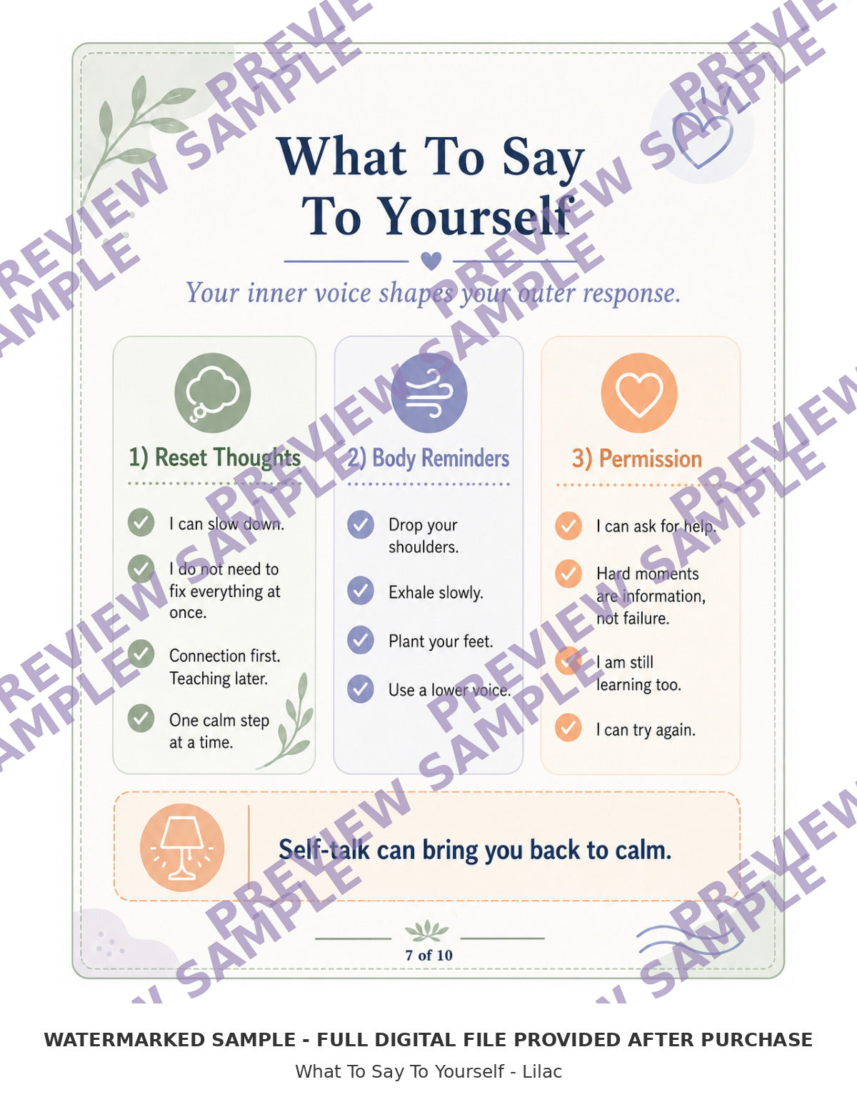 What To Say To Yourself - Lilac