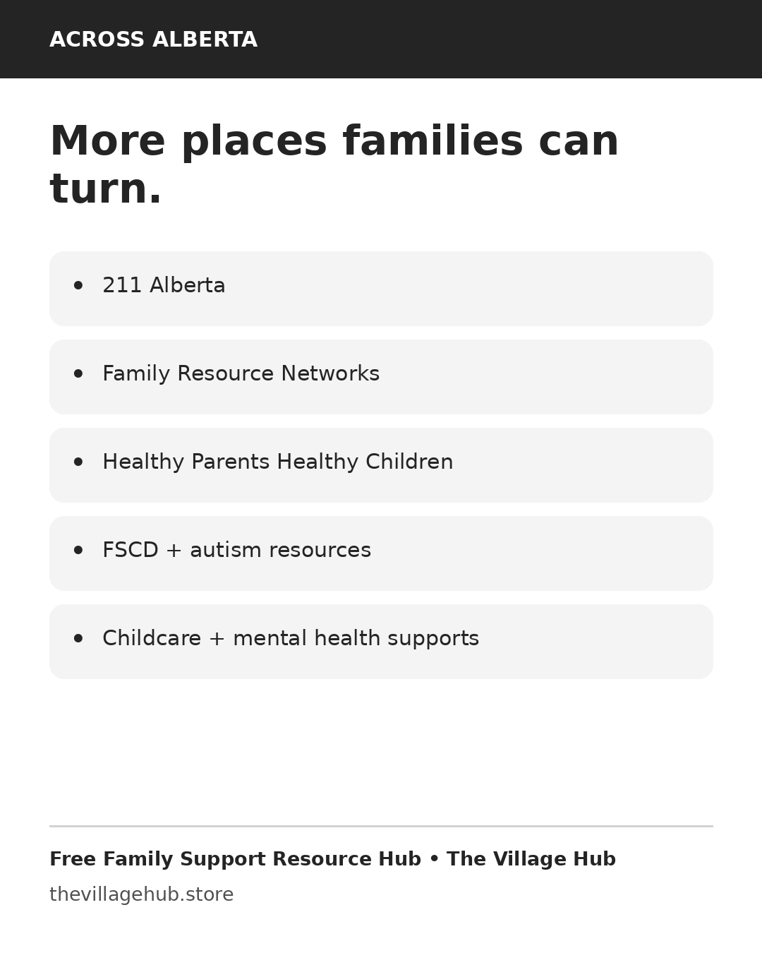 FREE Alberta Family Support Resource Directory